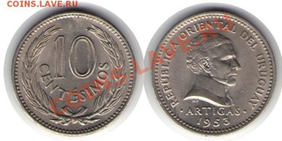 >L< Уругвай 10 сентесим 1953 до 03.03.12 17:00 - Уругвай_10_сентесим_53