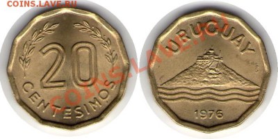>L< Уругвай 20 сентесим Замок 1976 до 03.03.12 17:00 - Уругвай_20_сентесим Замок_76