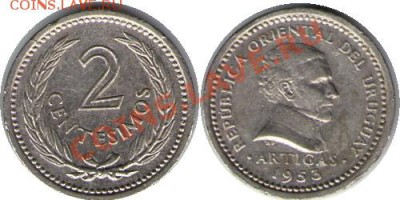 >L< Уругвай 2 сентесим 1953 до 03.03.12 17:00 - Уругвай_2_сентесим_53