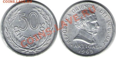 >L< Уругвай 50 сентесим 1965 до 03.03.12 17:00 - Уругвай_50_сентесим_65