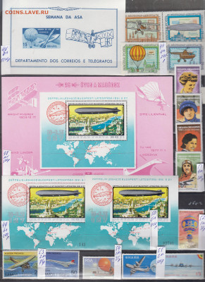 Марки мира авиация 1 чистые по фиксу - 5-0