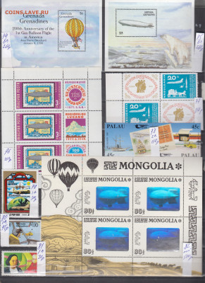 Марки мира авиация 1 чистые по фиксу - 6-0