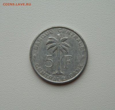 Бельг. Конго (Руанда-Урунди) 5 франков 1958г.С рубля! до 15. - DSCN0399.JPG
