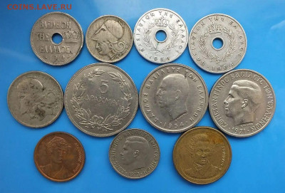 13 монет Греции (1912-1994)  до 22:00 17.01.26 - грец4