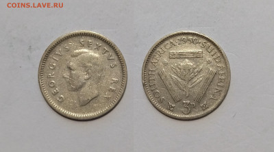 Британская Южная Африка 3 пенса 1950 г Георг VI - 15.01 - IMG_20260111_181148