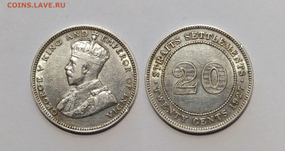 Стрейтс Сеттлемент 20 центов 1927 г Георг V - 15.01 - IMG_20260111_174548
