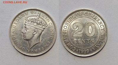 Британская Малайя 20 центов 1939 г Георг VI №2 - 15.01 - IMG_20260111_175022