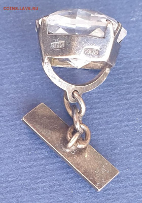 Запонка серебро - 1