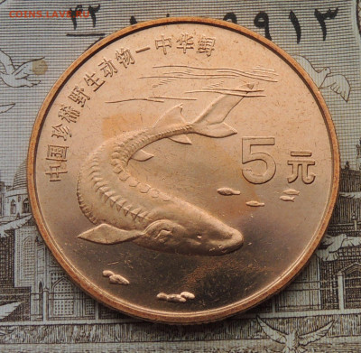 Китай 5 юань 1999 Кр. книга до 18.01.2026 - Осетр.JPG