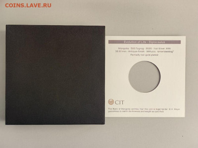 Монголия 500тугр 2020 Эволюция жизни. Диплокаулус Ag999 - Ю Эволюция 2020 Диплокаус-4