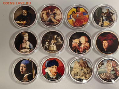 500фр 2017 Камерун Гордость европ. живописи, Ag999 (12шт) - ЯЯ Камерун Художники - 2