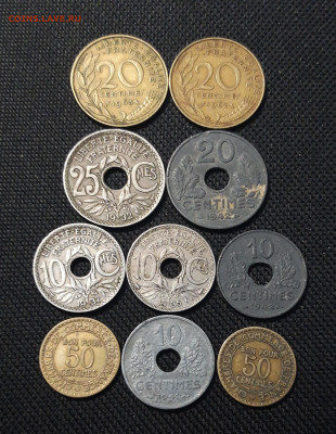 ФРАНЦИЯ 10 - 50 САНТИМОВ 1922 - 1963 года 10 монет До 20.01 - 20251018_223030