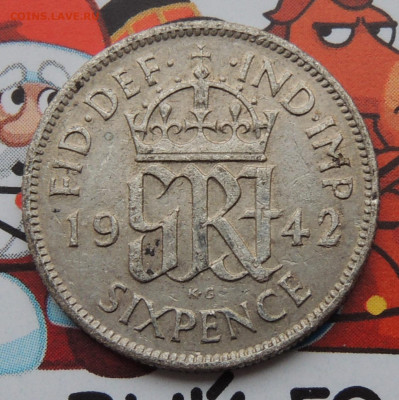Великобритания 6 пенсов 1942 до 18.01.2026 - Великобритания 6 пенсов 42..JPG