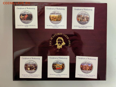 50 квача 2009 Малави Ян Матейко (набор 6шт по 3унции), Ag999 - ЯЯ Матейко -5