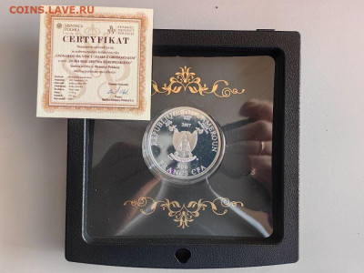 500фр 2017 Камерун Леонардо да Винчи - Дама с горностаем, Ag - Ю Камерун Горностай-4