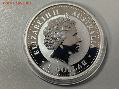 1доллар 1999 Австралия, Кролик Лунар1, позолота,Ag999, до 22 - Ю Кролик позолота-2