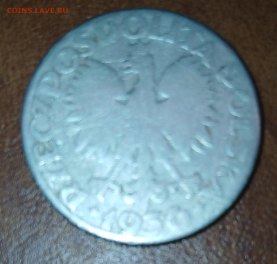 Серебро Польша 1936 Парусник - 5-p