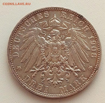 Бавария, 3 марки 1908 до 22.01.26 в 22.00. - IMG_20260118_134150