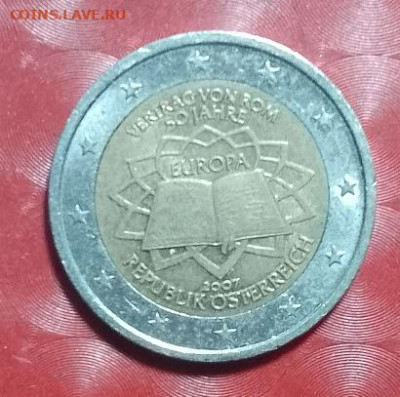 2 Евро Австрия- 50летие Римского Договора Фикс - 2ЕвЮбил 2007Австрия 50лет Рим. Дог. 01.05.24 A