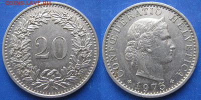 Швейцария 20 раппен 1975 до 25-01-26 в 22:00 - Швейцария 20 раппен 1975    6439