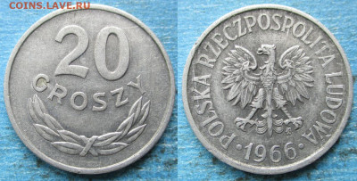 Польша 20 грошей 1966 до 26-01-26 в 22:00 - Польша 20 грошей 1966    12593