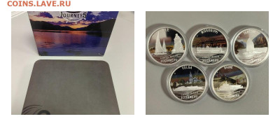 1дол 2010 Тувалу, Путешествия по великим рекам (5шт), Ag999 - ЯЯ Реки - 0