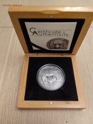 Монголия 500 тугриков 2019 Медведь Гоби, Ag999, до 30.01 - Ю Монголия Медведь-1