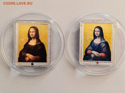 10дол 2012 Фиджи, Мона Лиза, (набор 2шт) Ag999, до 30.01 - ЯЯ Мона Лиза музеи -2