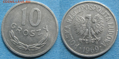 Польша 10 грошей 1969 до 30-01-26 в 22:00 - Польша 10 грошей 1969     7920