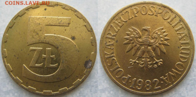 Польша 5 злотых 1982 до 30-01-26 в 22:00 - Польша 5 злотых 1982    7798