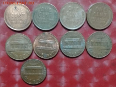 США 1 цент 9 монет разные aOld Фикс 24.01.26 - США 1 Цент 9 монет aOld 13.12.24 А