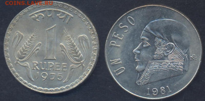 Индия 1 рупия 1975 г. 27.01.2026 г. 22 -00 МСК. - Мексика1
