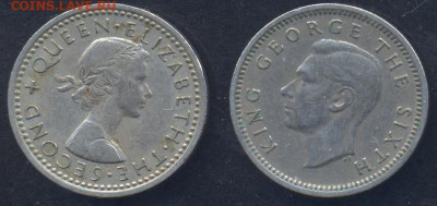 Новая Зеландия 3 пенса 1952 г. 27.01.2026 г. 22 -00 МСК. - Н. Зеландия 3 пенса1