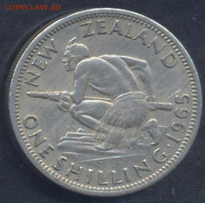 Новая Зеландия 1 шиллинг 1965 г.27.01.2026 г. 22 -00 МСК. - Н. Зеландия шиллинг2