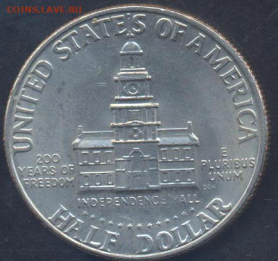 США 50 центов 1976 г.27.01.2026 г. 22 -00 МСК. - США1