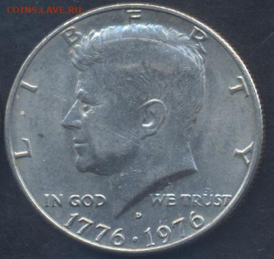 США 50 центов 1976 г.27.01.2026 г. 22 -00 МСК. - США