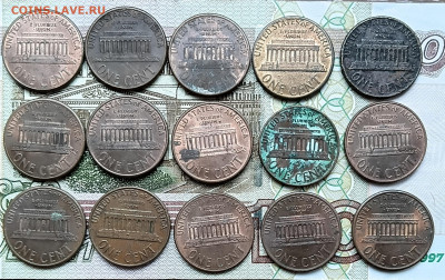 США один цент лот из 15 монет - 20260125_132042