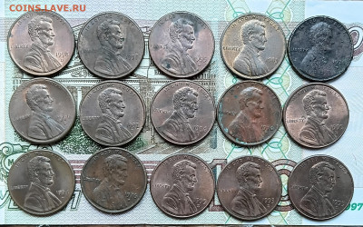 США один цент лот из 15 монет - 20260125_131950