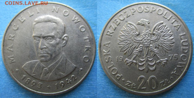 Польша 20 злотых 1975 Новотко до 31-01-26 в 22:00 - Польша 20 злотых 1975 Новотко    4153