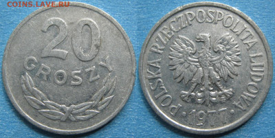 Польша 20 грошей 1977 до 31-01-26 в 22:00 - Польша 20 грошей 1977     7824