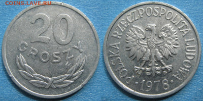 Польша 20 грошей 1978 до 31-01-26 в 22:00 - Польша 20 грошей 1978     7829