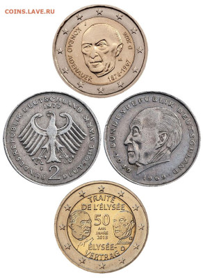 Галерея юбилейных монет 2 евро,всех стран Евро-зоны. - аденауэр