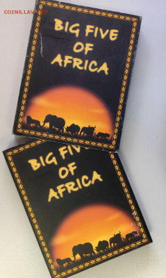 Коробка Большая Африканская пятерка, под 5монет Конго, до 01 - Я Коробка Африка-1