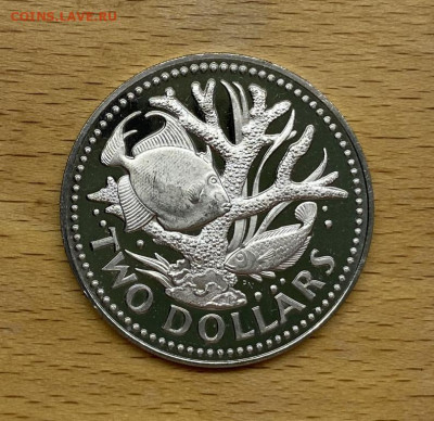 Барбадос 2 доллар 1973 Коралловые Рыбы фауна рыба из набора - barbados_2_dollar_1973_korallovye_ryby_fauna_ryba_iz_nabora_redkaja