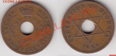 Британская Нигерия. 1 пенни 1959 04.03.12 22:00 - 1