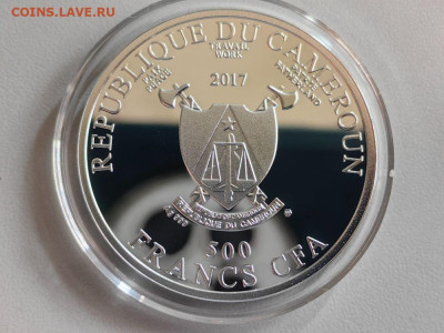 500фр 2017 Камерун Леонардо да Винчи - Дама с горностаем, Ag - Ю Камерун Горностай-3
