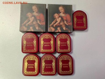 15динер 2011-14гг Андорра, Мадонны Ренессанса (9шт), Ag999 - ЯЯ Ренесанс набор -4