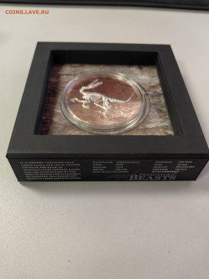 Монголия 2000тугр 2018 Велоцираптор, Ag999, 3унц, до 09.02 - Ю Динозавры Велоцераптор-4