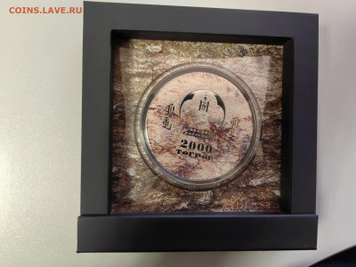 Монголия 2000тугр 2019 Протоцератопс, Ag999, 3унц, до 09.02 - Ю Динозавры Протоцеторатопс-5