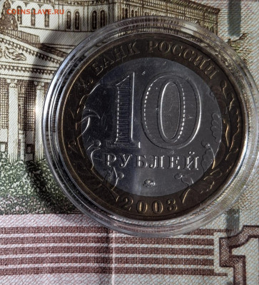 РФ 2003 10 рублей Дорогобуш блеск в капсуле до 07 02 - 175